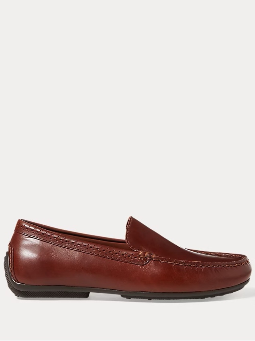Polo Ralph Lauren Saddle Brown Redden Leather Venetian Driver Loafer, 8.5